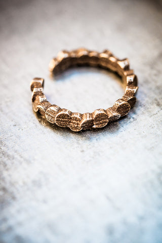 Tubii bronzed steel ring I