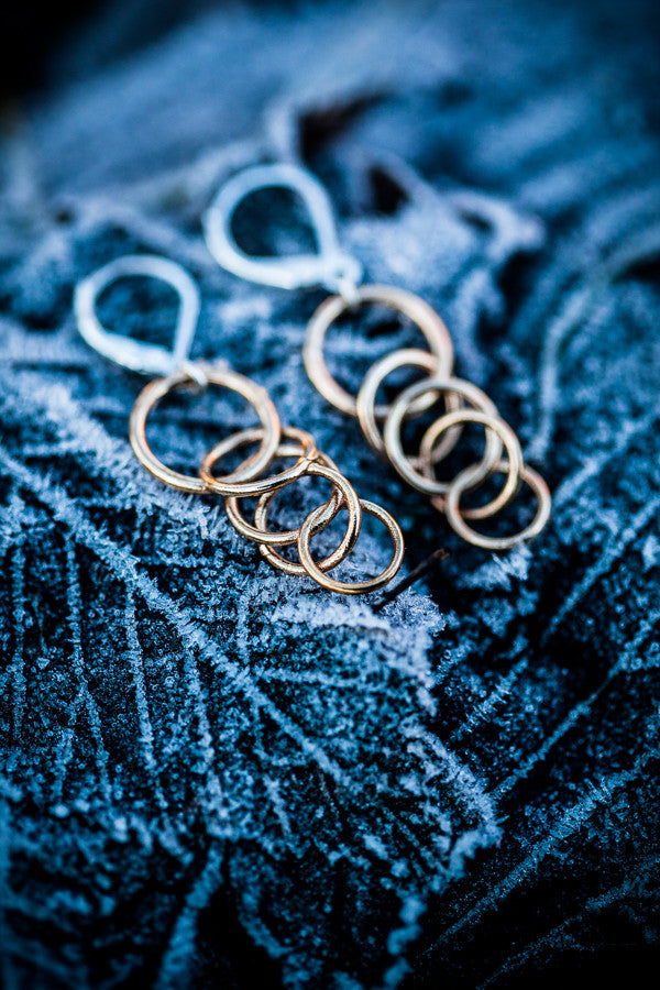 Torii raw bronze earrings