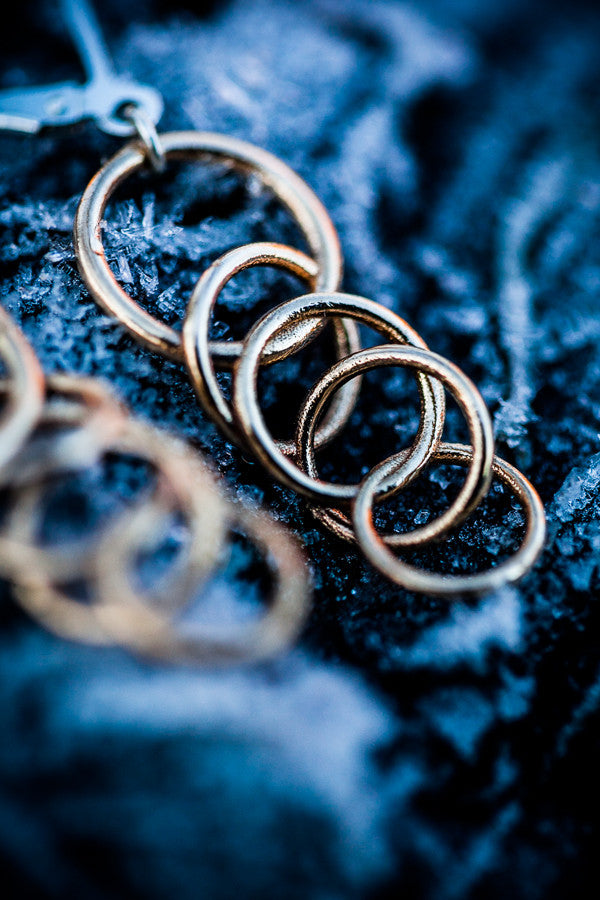 Torii raw bronze earrings