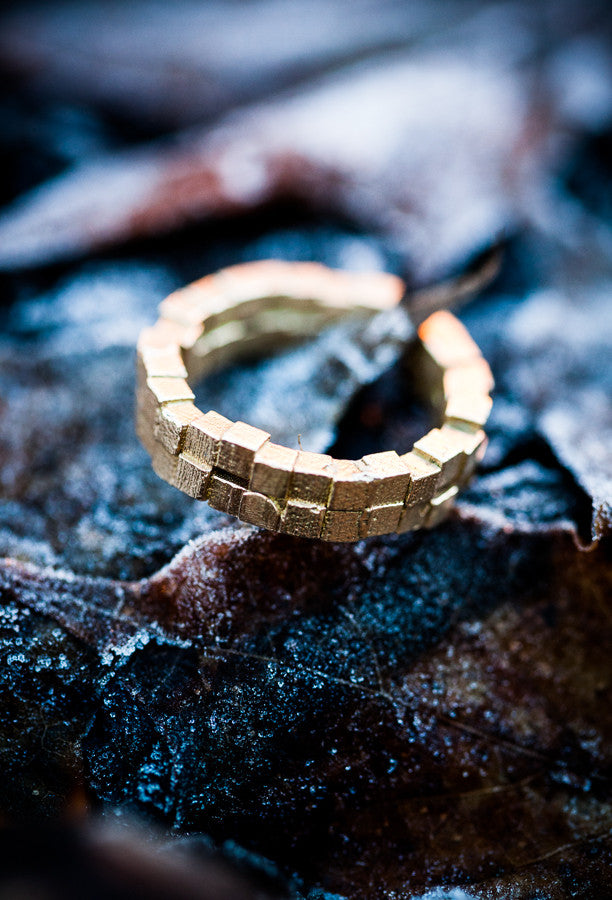 Cubii raw bronze ring mini 2.2