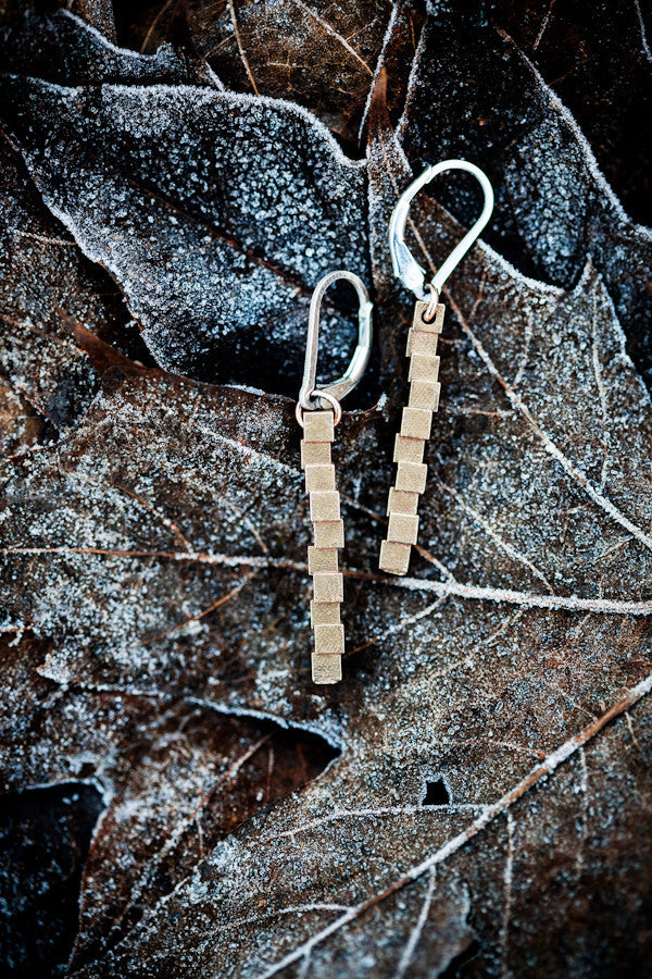 Cubii raw bronze earrings