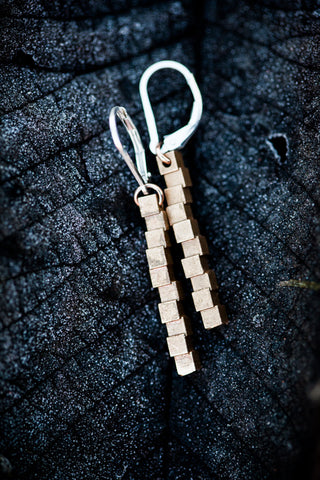 Cubii raw bronze earrings