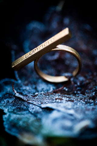 Stickii raw bronze ring I
