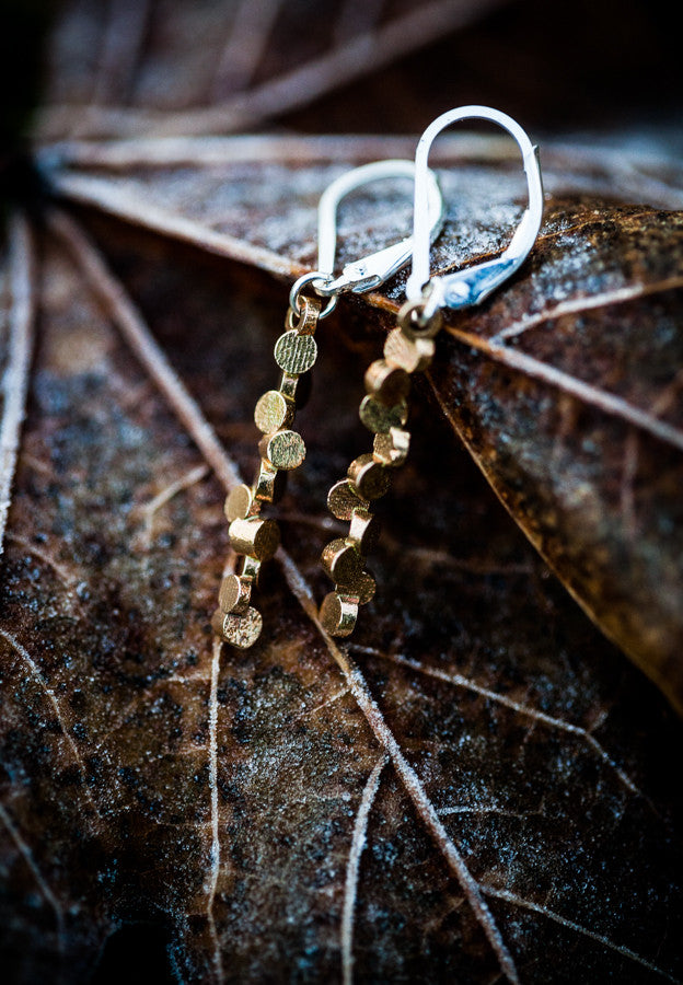 Tubii raw bronze earrings