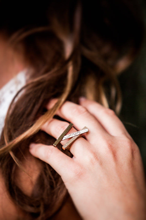Stickii raw bronze ring III