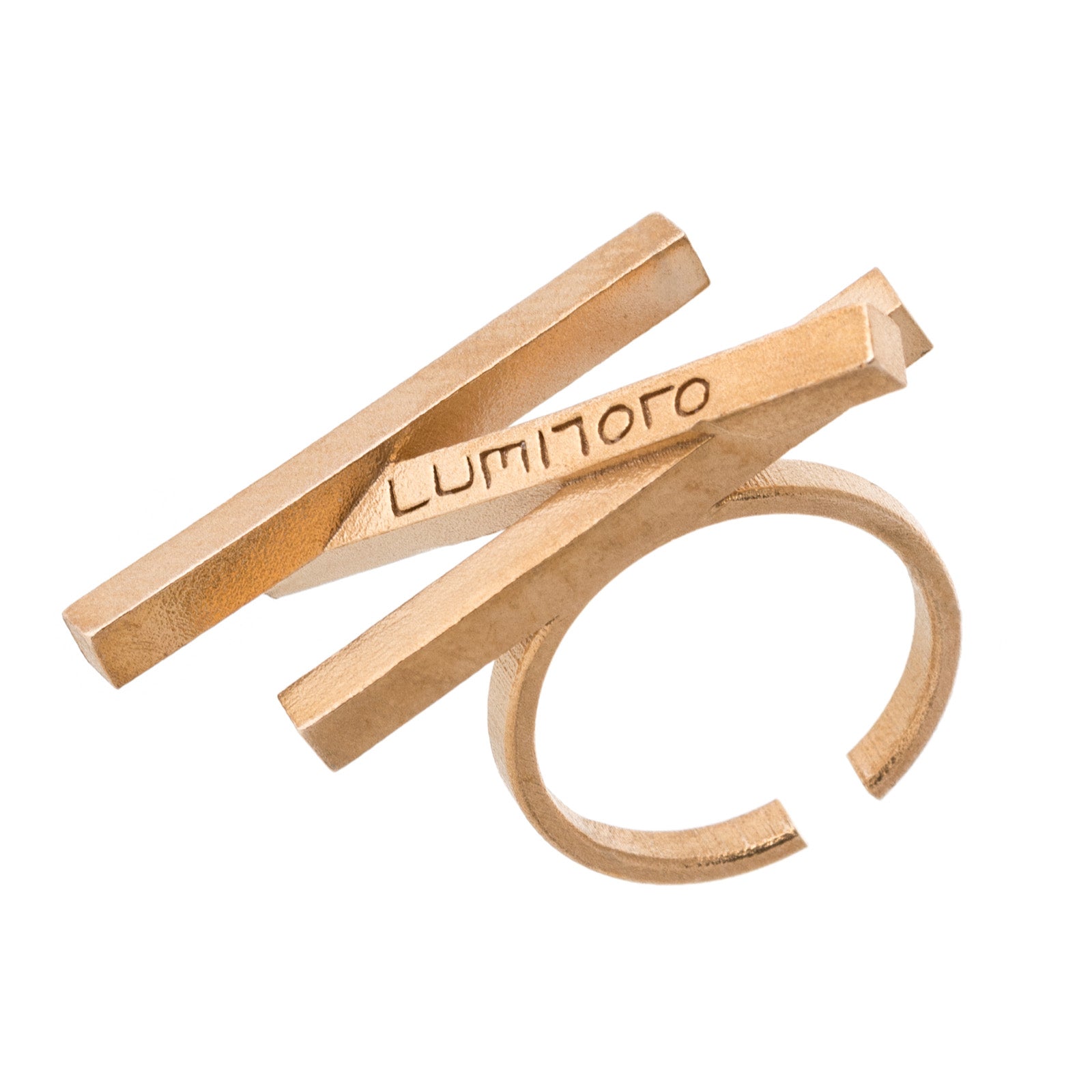 Stickii raw bronze ring III