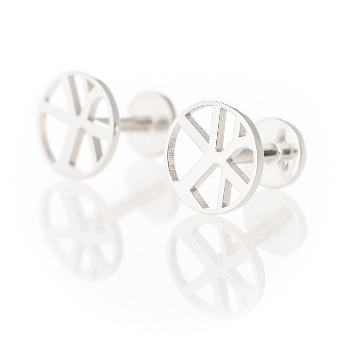 Voronoii MAN silver cufflinks round