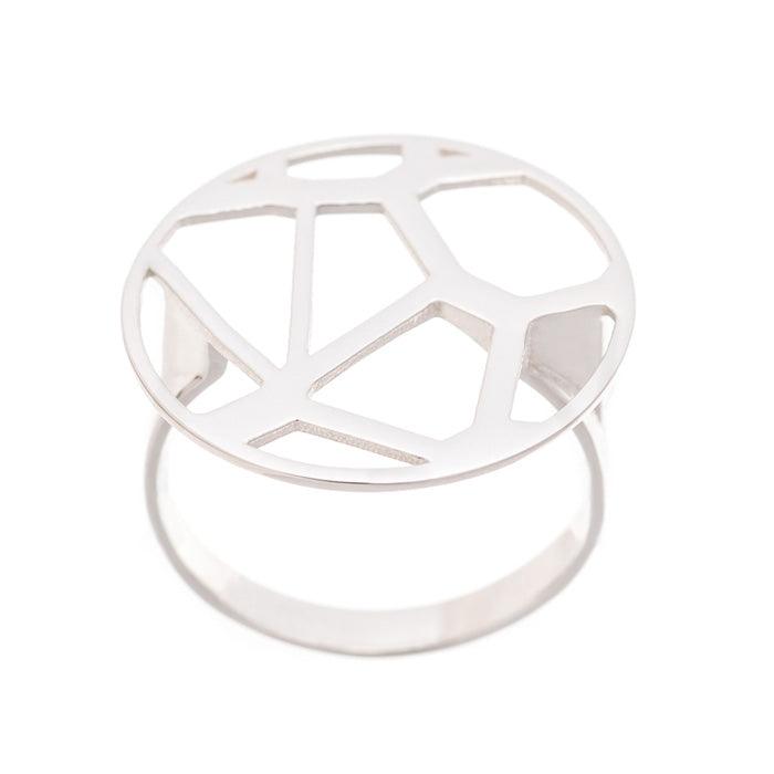 Voronoii silver ring
