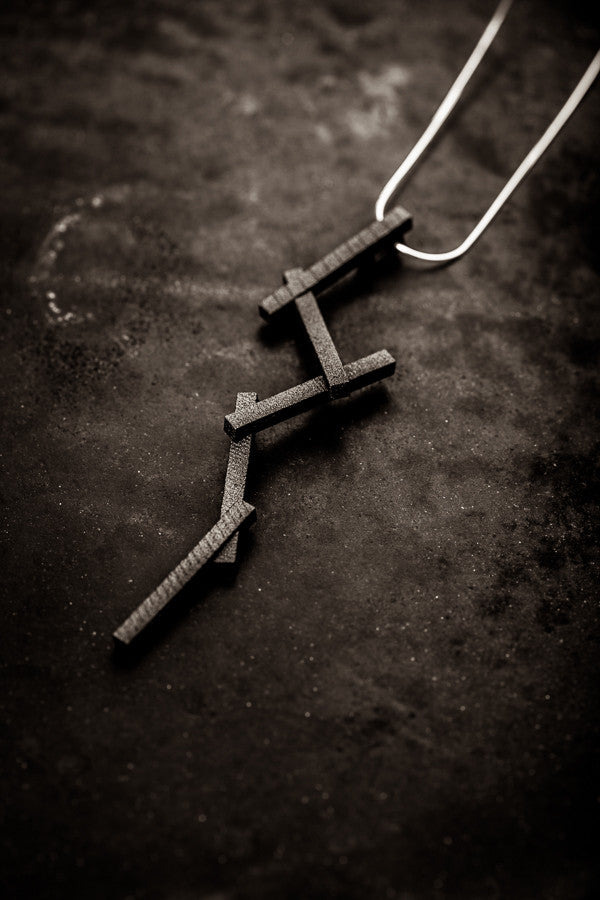 Stickii matte black pendant