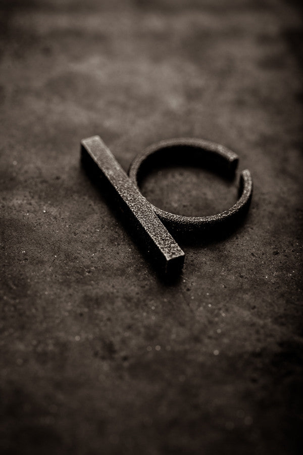 Stickii matte black ring I