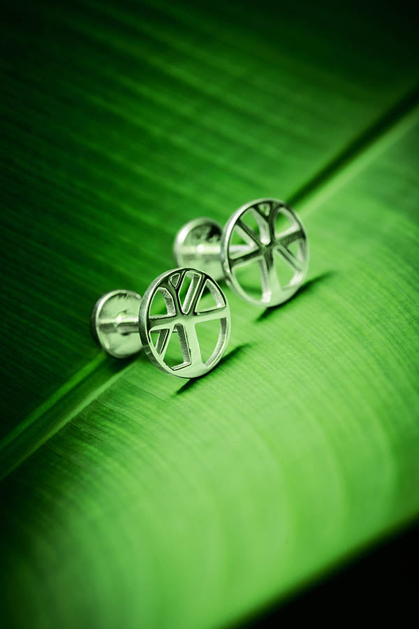 Voronoii MAN silver cufflinks round