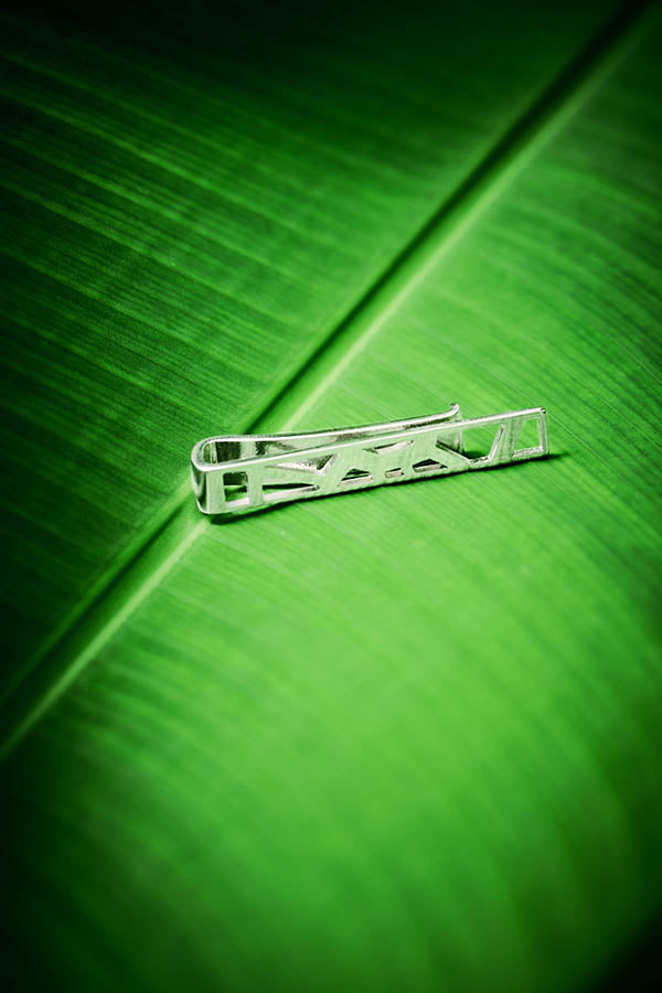 Voronoii MAN silver tie bar